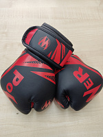 Перчатки бокс. POW-W-K10 00435 (10oz, чёрно-красный)