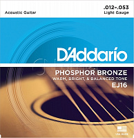 Струны для акустической гитары EJ16-3D фосфор/бронза Light  3 компл, 12-53, 