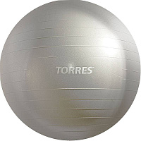 Мяч гимн. "TORRES", арт.AL121165SL, диам.65см, эласт.ПВХ, с насосом, серый