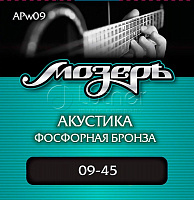 Комплект струн для акустической гитары APw09, бронза 9-45, 